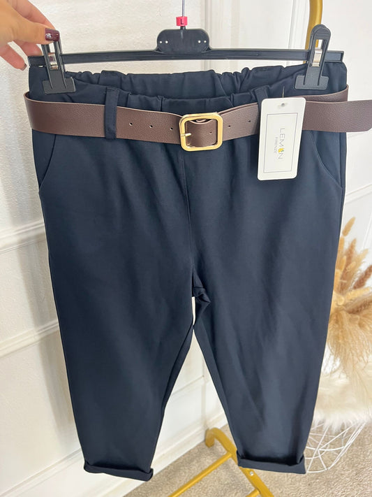 Pantalón elástico cinturón