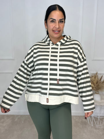 Sudadera Rayas over