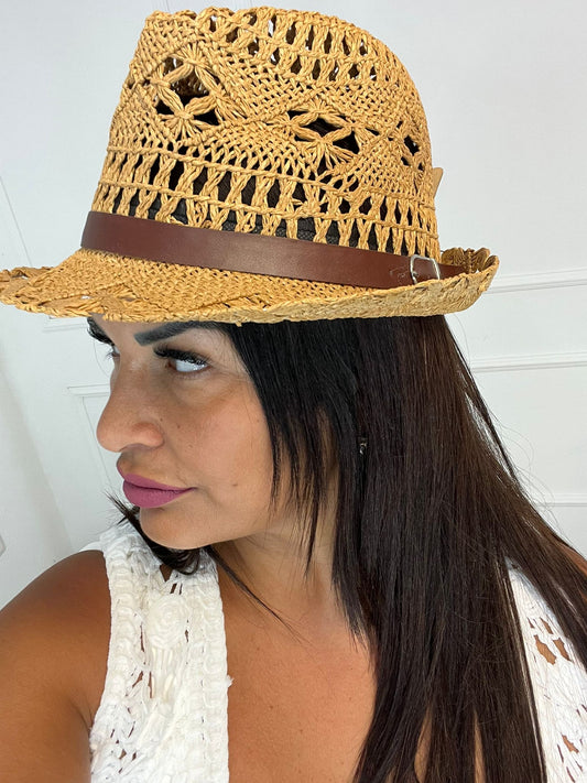 Sombrero Rafia rígida