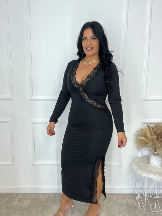 Vestido lencero licra