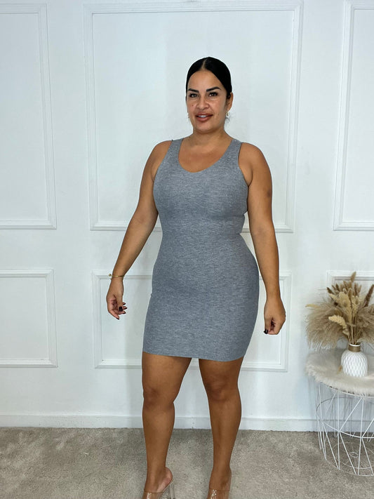 Vestido/jersey Liso