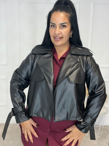 Chaqueta polipiel over