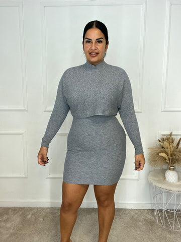 Vestido/jersey Liso