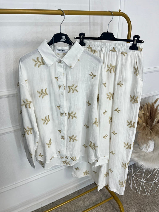 Conjunto Lino flor