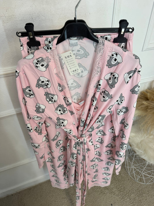 Pijama 3 piezas ardilla