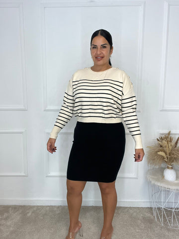 Vestido/jersey rayas