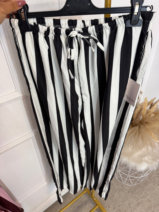 Pantalón rayas ancho