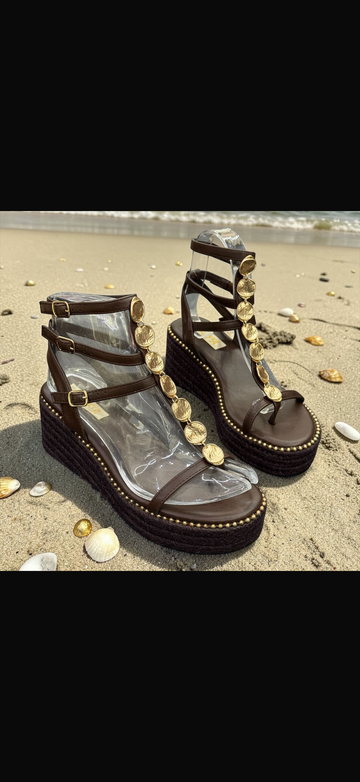 Cuña moneda marrón