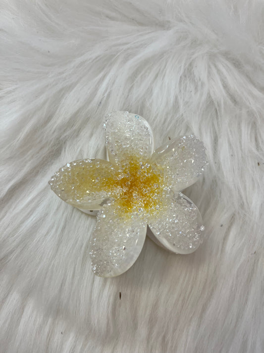 Pinza flor brillo
