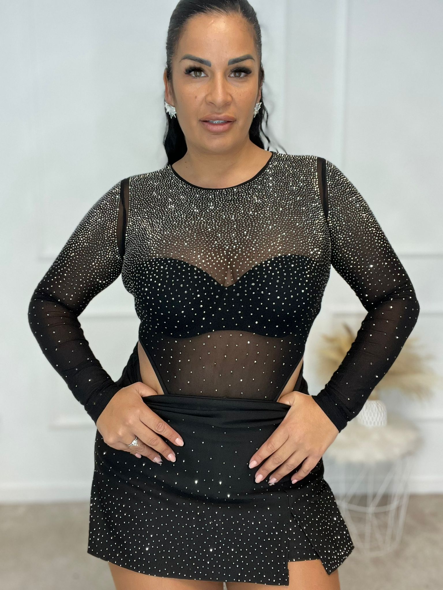 Body brillo manga larga (9775)