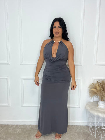 Vestido collar largo