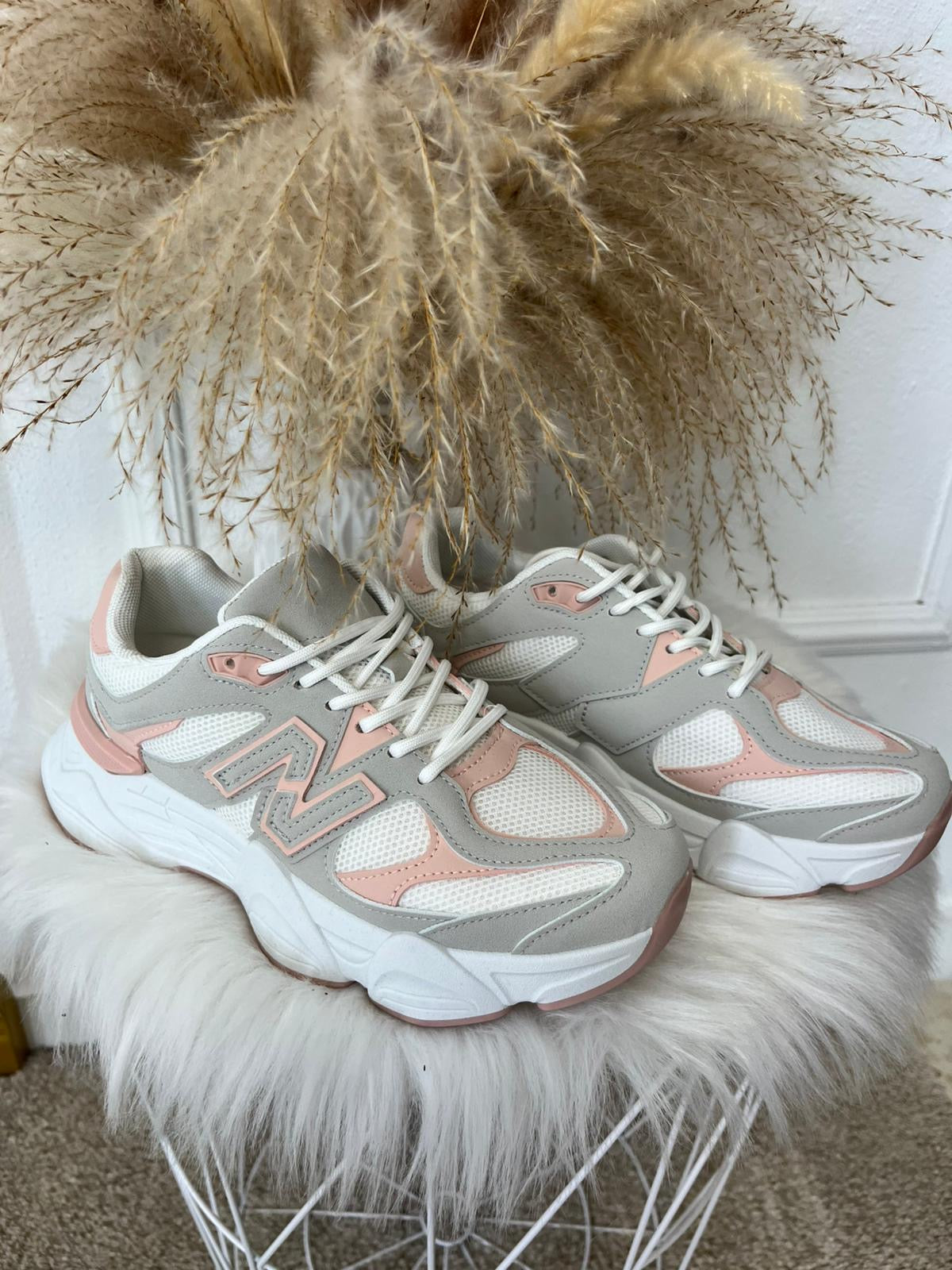 Tenis D8 Gris/rosa