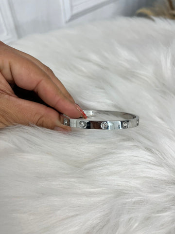 Pulsera Carti ancha plata