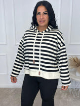 Sudadera Rayas over