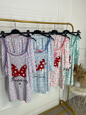 Pijama Minnie Print