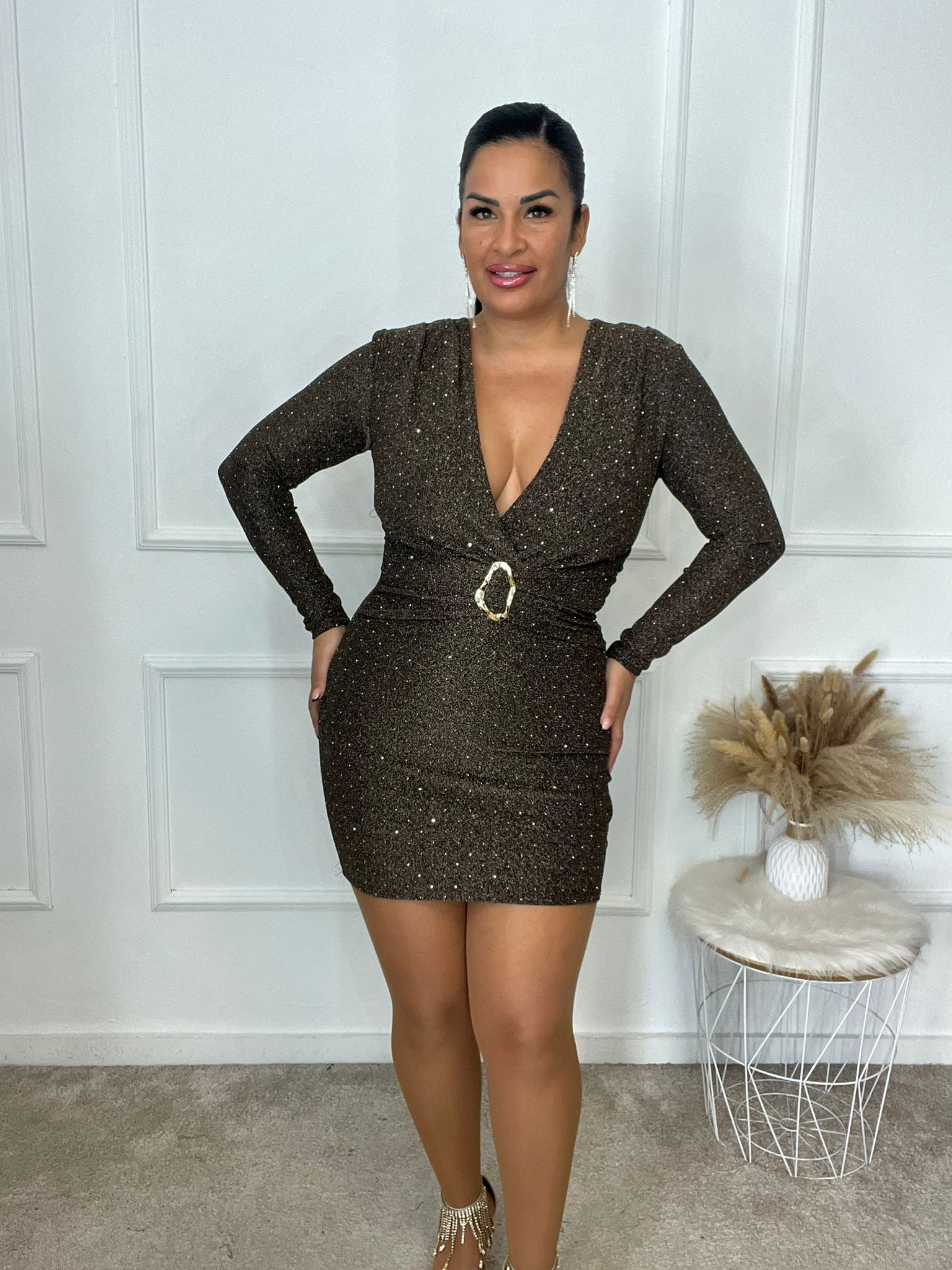 Vestido Paula brillo