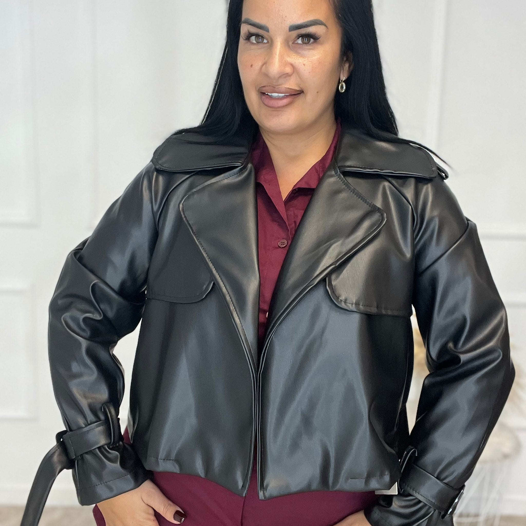 Chaqueta polipiel over