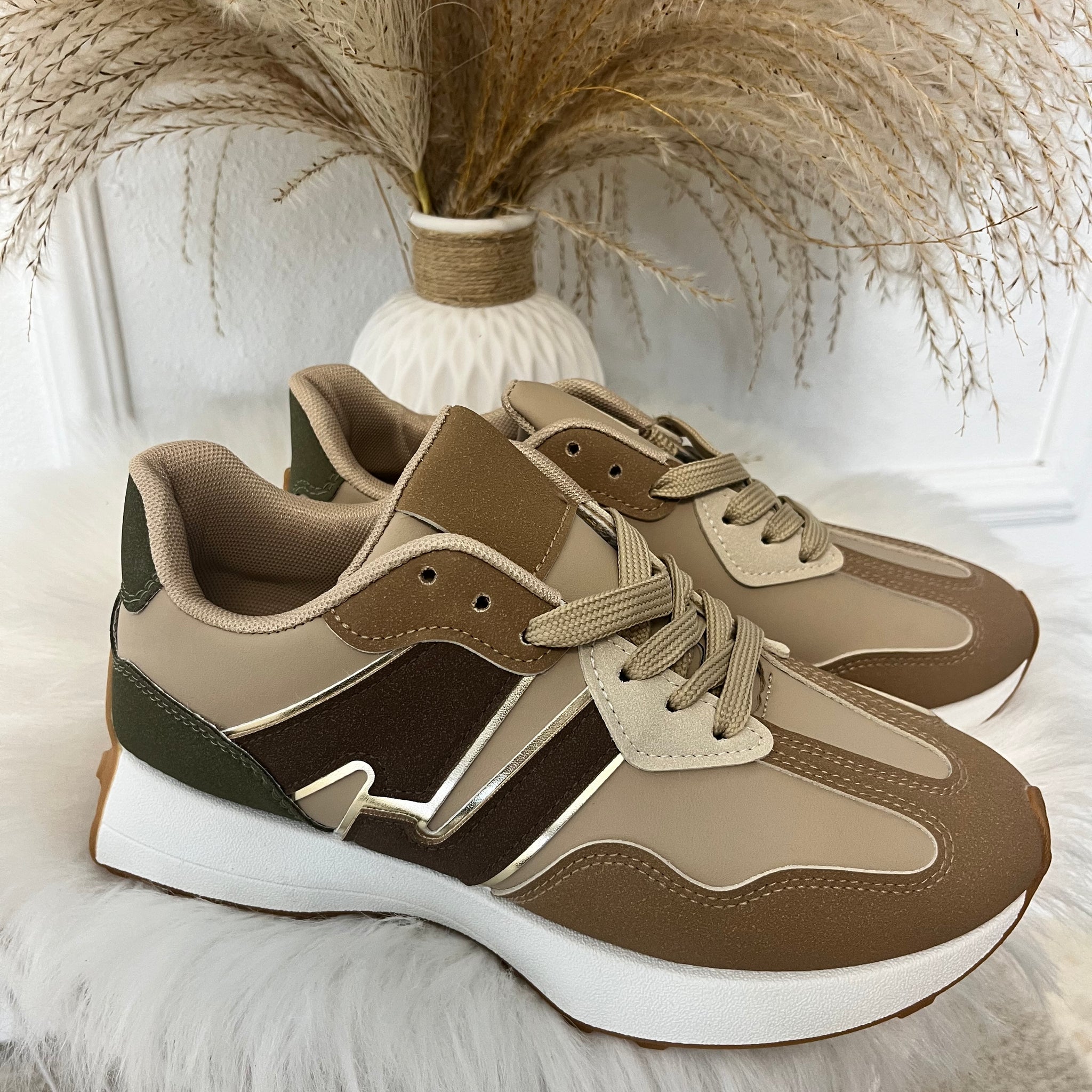 Tenis H75 Marrón/verde