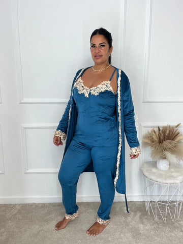 Pijama 3p encaje