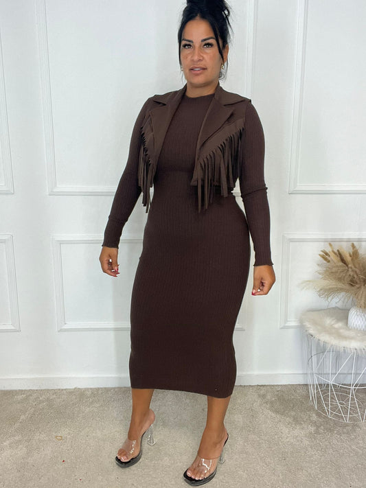 Vestido con chaleco