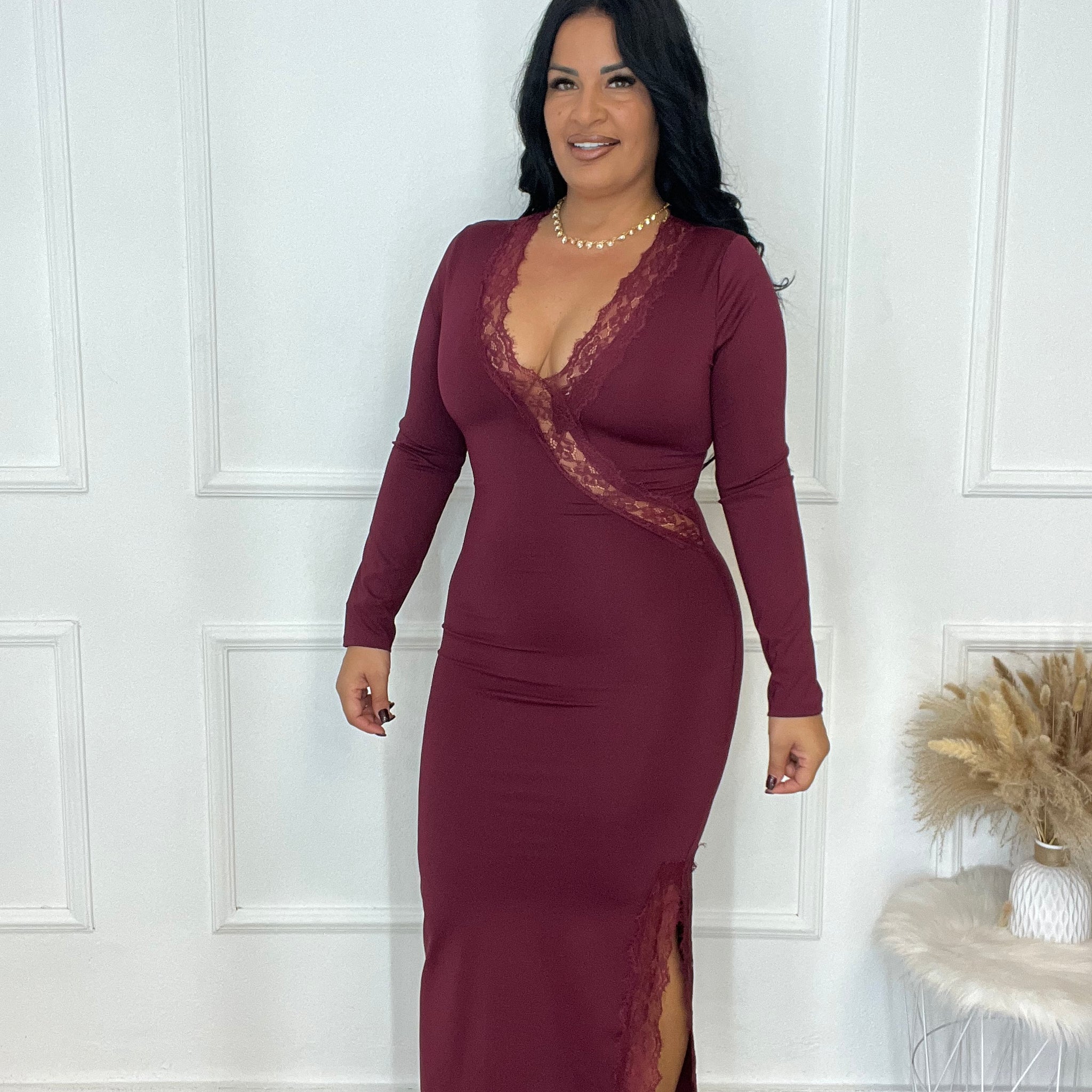 Vestido lencero licra