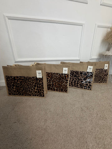 Bolso rafia leopardo