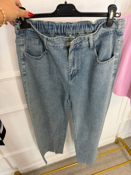 Pantalón vaquero brillo