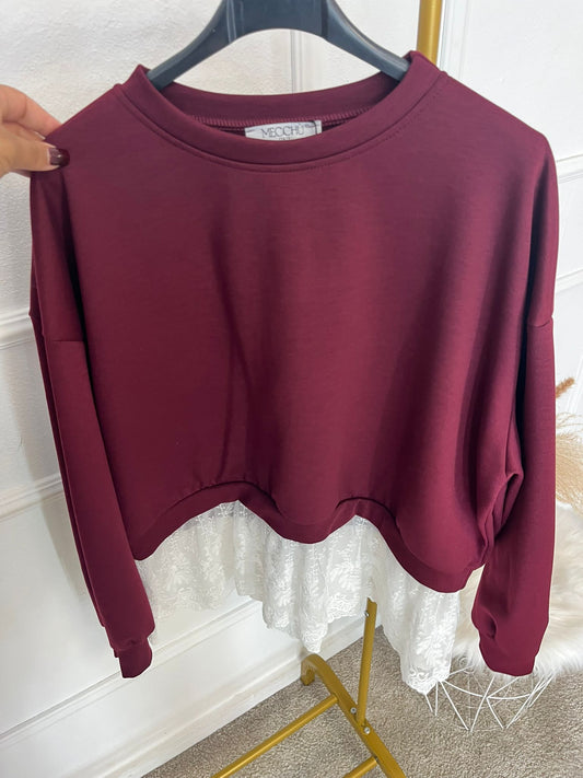 Sudadera Encaje