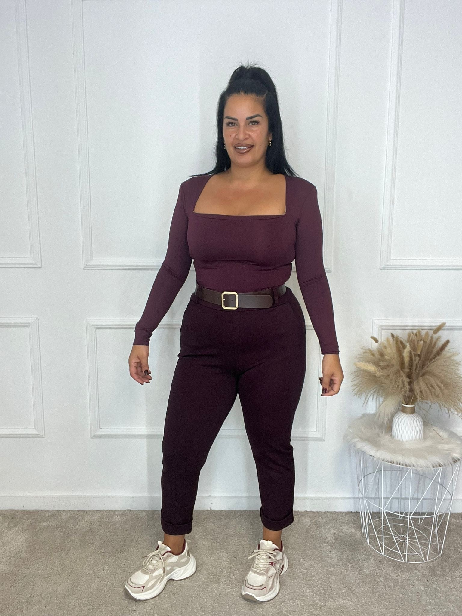 Pantalón elástico cinturón