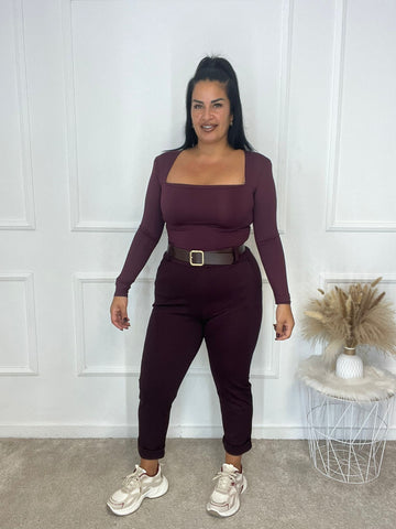 Pantalón elástico cinturón