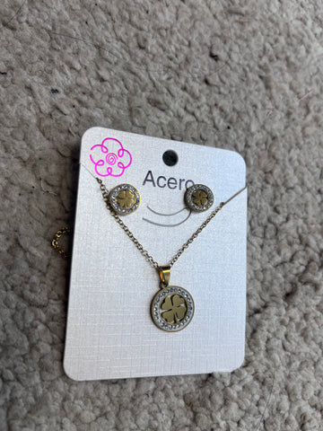 Conjunto collar Trébol