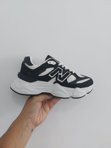 Tenis new blanco/negro