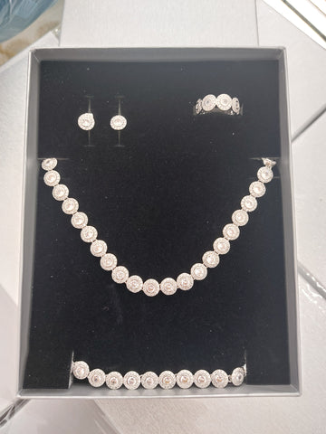 Conjunto Swaroski plata