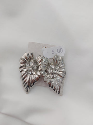 Pendiente hoja cristal