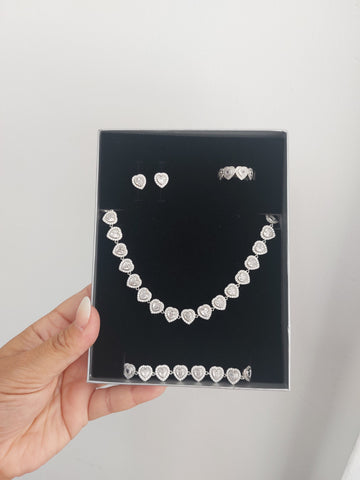 Conjunto Swaroski corazón